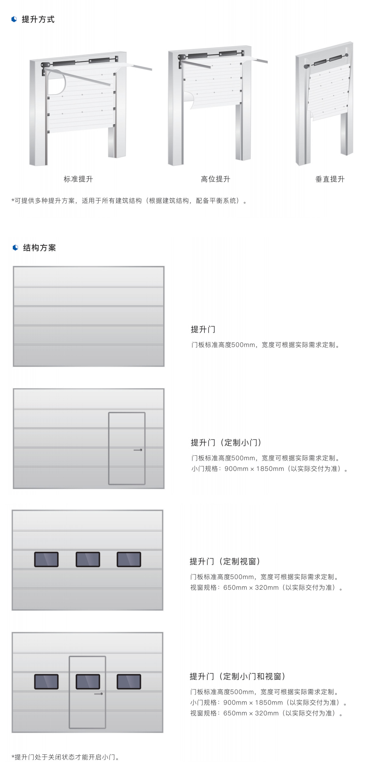 工业分节提升门 定制款