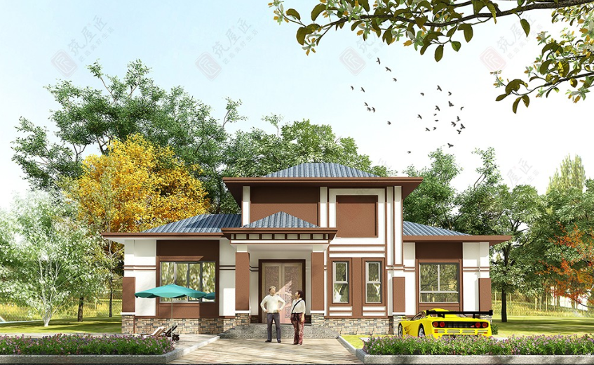 农村建房怎么设计？筑屋匠15×9米新中式一层别墅图纸，美观实用又经济