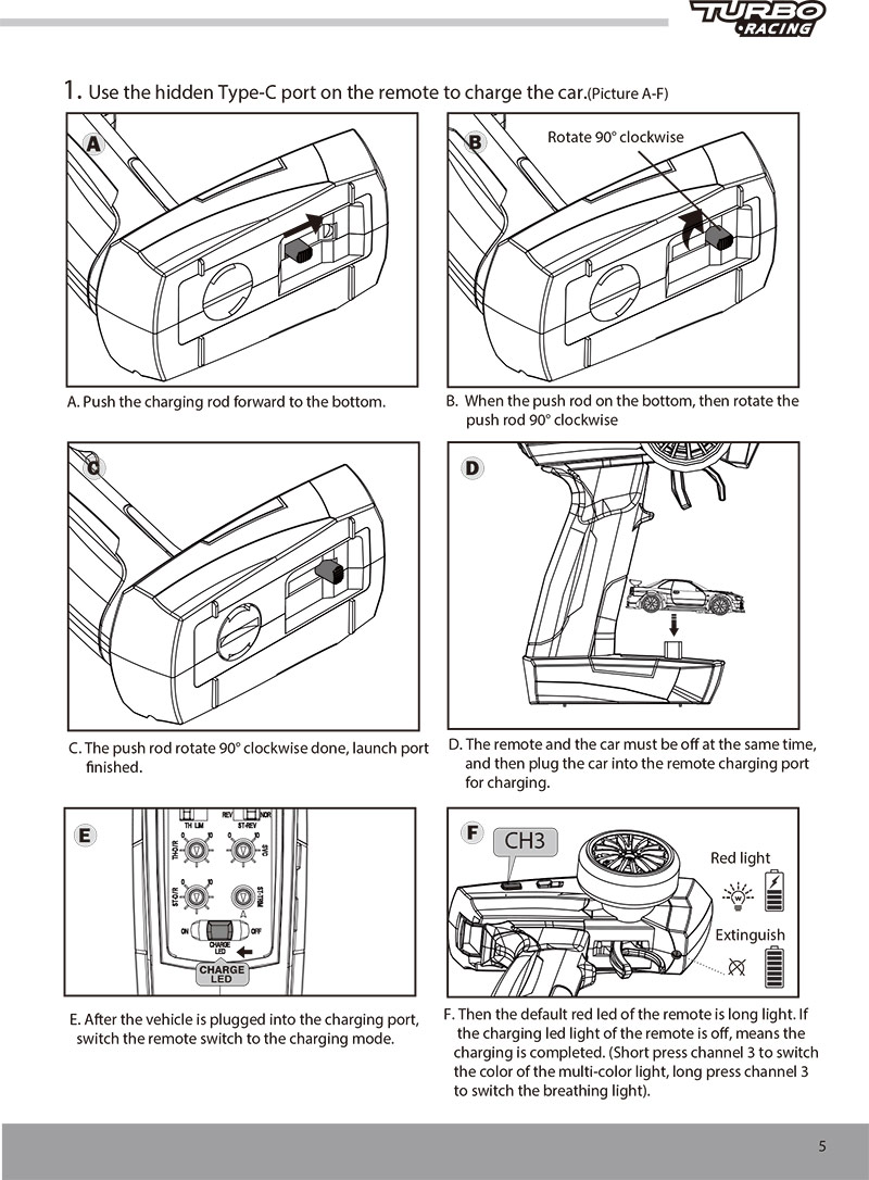 C61/C62/C63/C64-1:76 DRIFT RC car-Manual