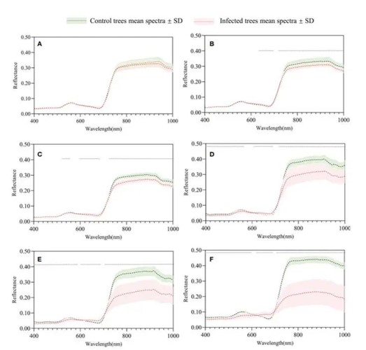 Resonon+LR1601 | 利用光譜特征時間序列進行松材線蟲病早期監(jiān)測