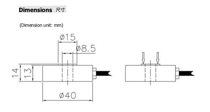 HW40-15-T 高温型环形力传感器