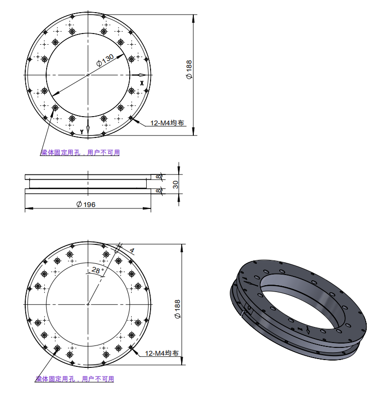 3KH196三分量力传感器