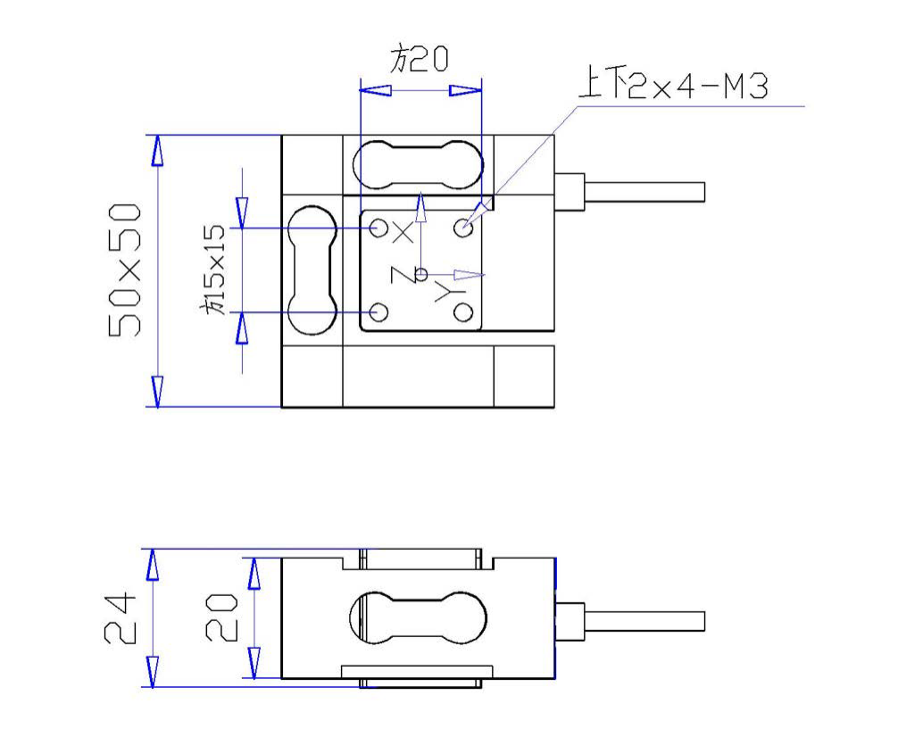 3KD50B三分量力傳感器