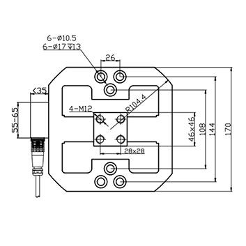 3KD170L三分量力傳感器 3KD170L三分量力傳感器