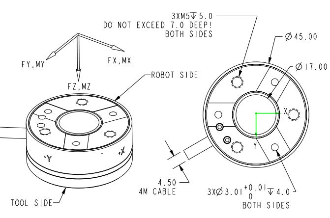 6KA45B六分量力傳感器