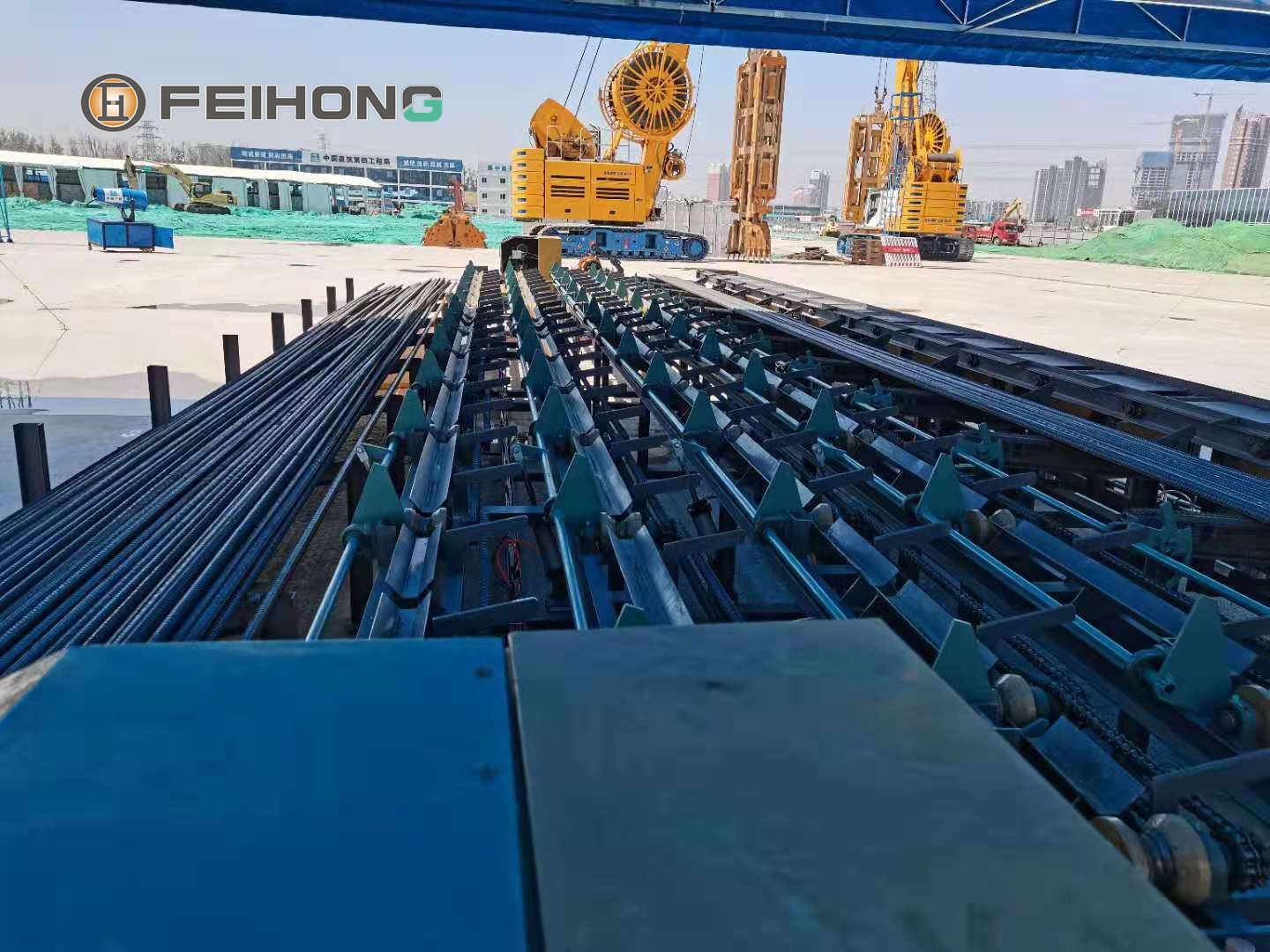 飞宏智能钢筋锯切套丝生产线助力国内路桥项目建设