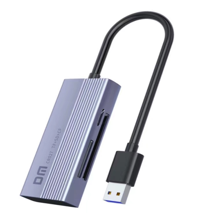 DM 读卡器CR027（USB3.0三合一读TF/SD/CF）