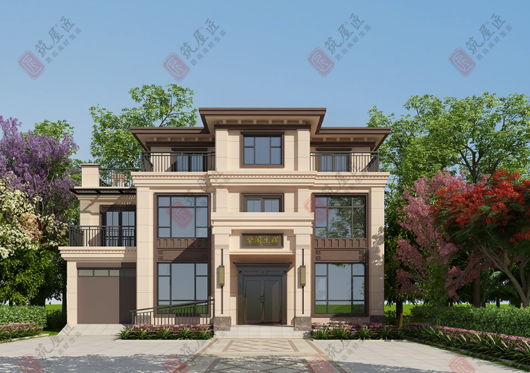 荆州胡先生定制设计15×13米新中式别墅，大宅大院成就大家风范
