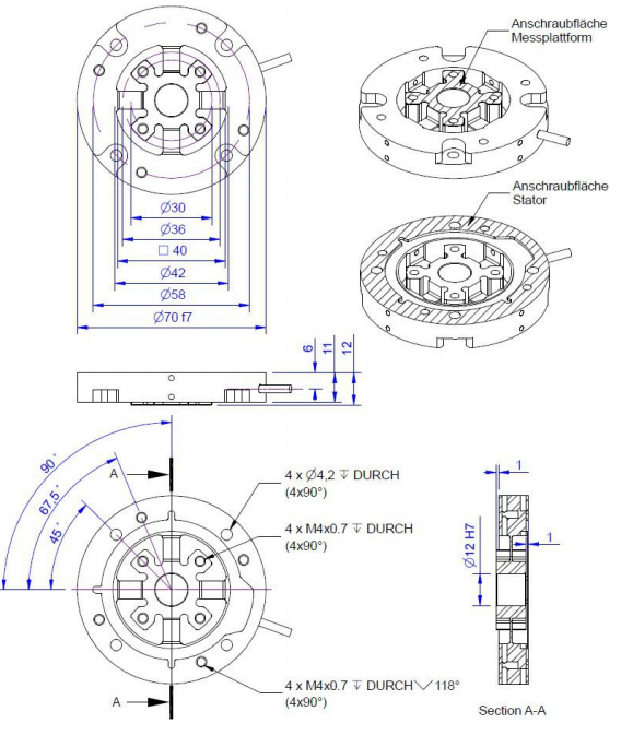 KR70系列环形力传感器