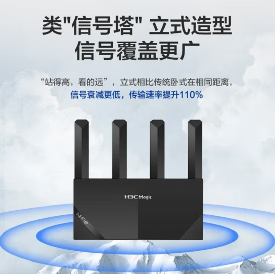 华三H3C-R1510无线WIFI6路由器1500M 黑色（只限辽宁）