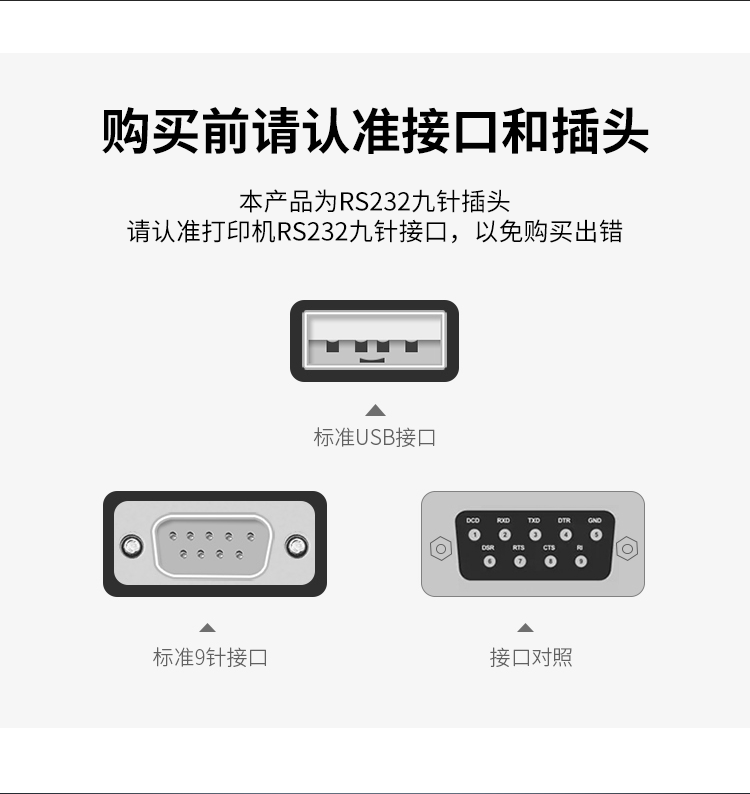 【Z163】晶华USB转9针数据线USB转串口1.2米