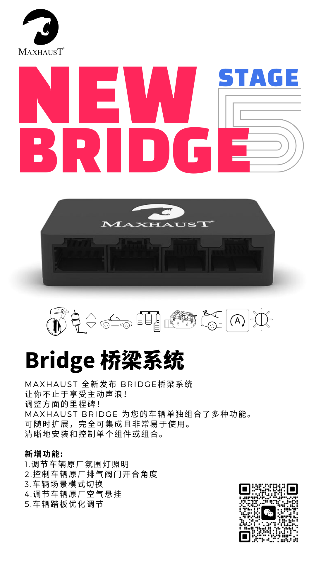 Maxhaust新品Bridge桥梁系统丨第五代主动声浪首发！
