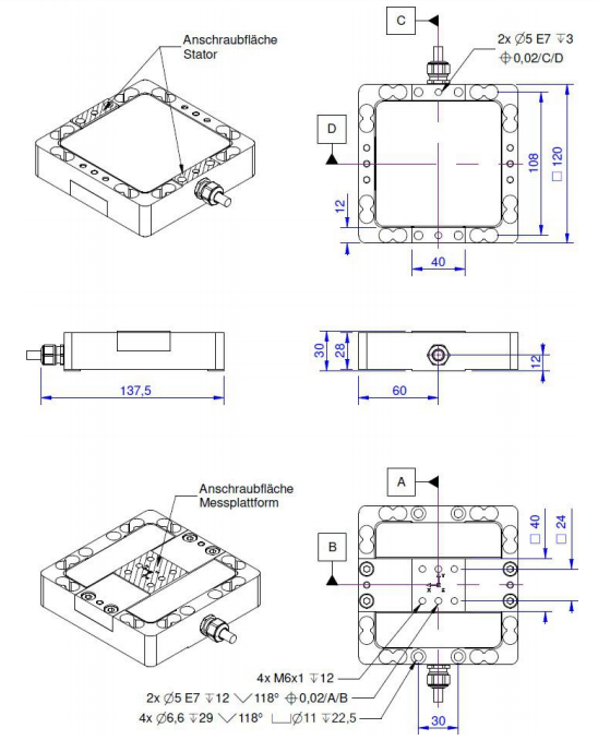 K3D120系列三分量力傳感器