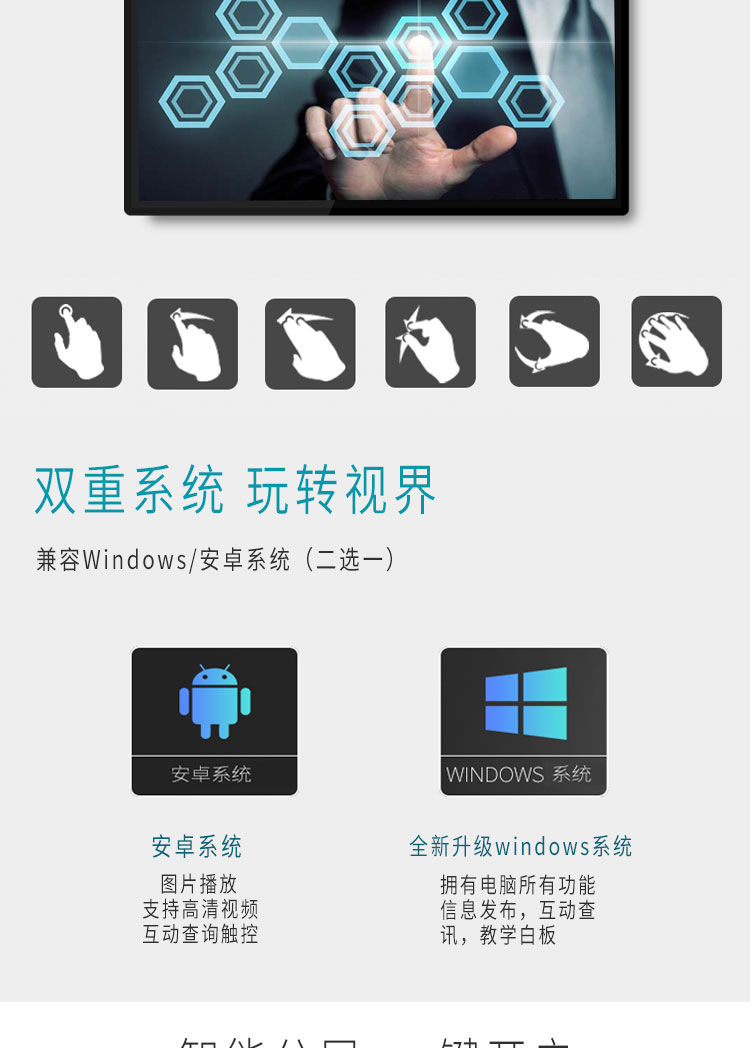 超薄高清壁挂广告机