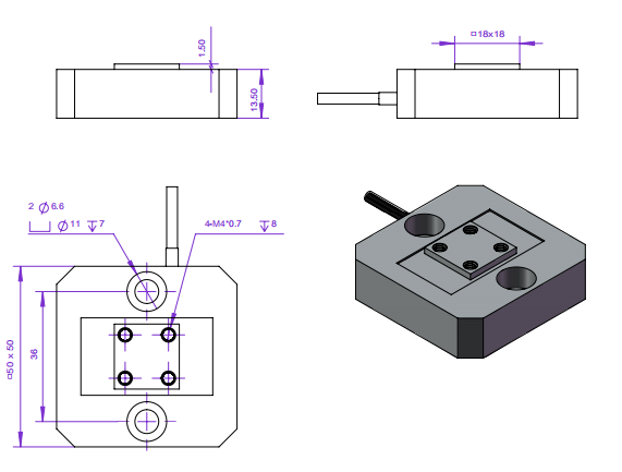 K1B50K單分量力傳感器