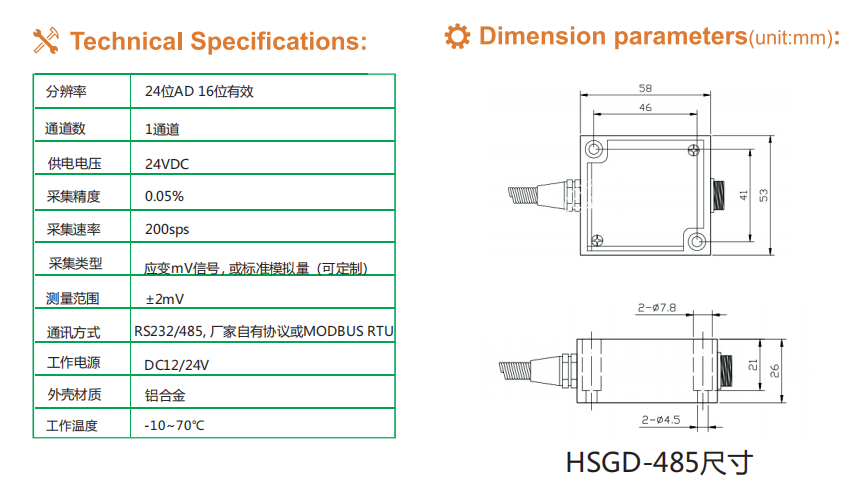 HSGD-232/485单通道数字放大器