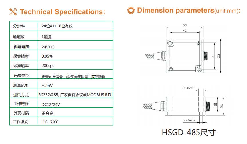 HSGD-232/485單通道數(shù)字放大器