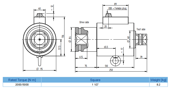 DR-3001軸式動(dòng)態(tài)扭矩傳感器