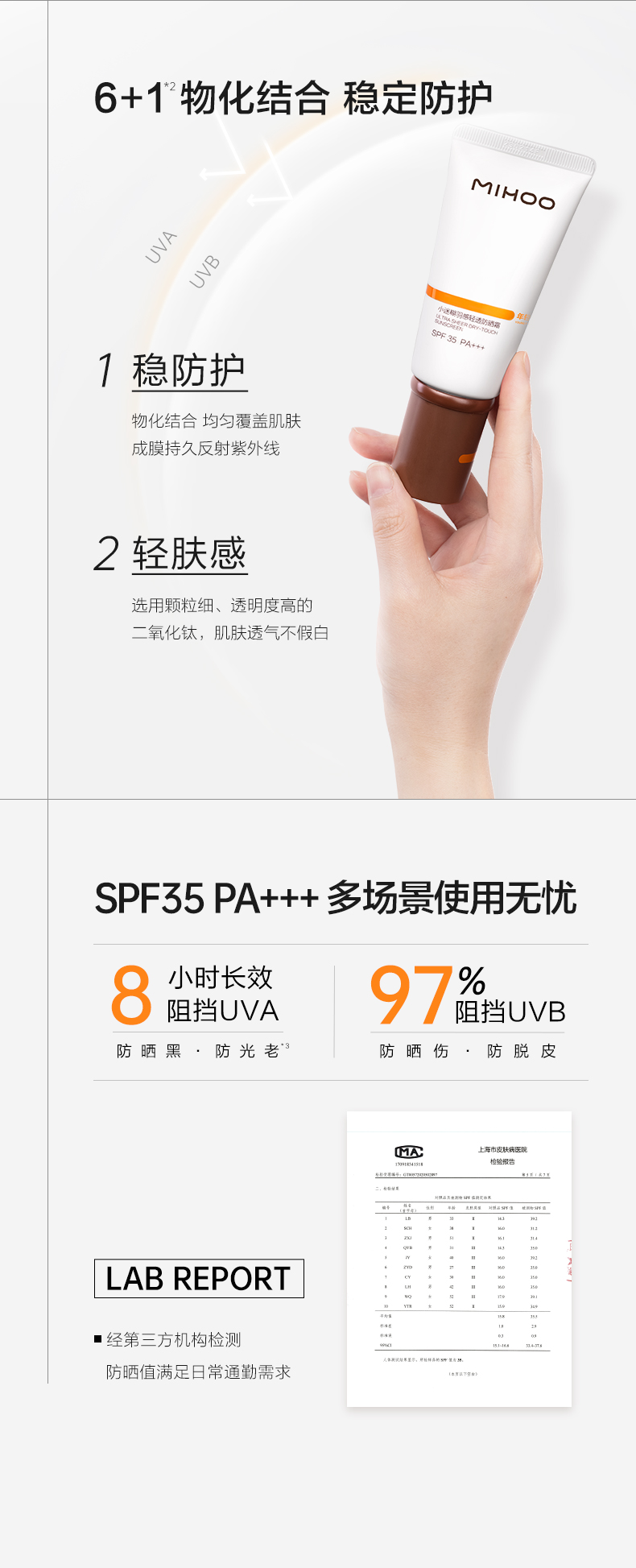 羽感清透防曬乳