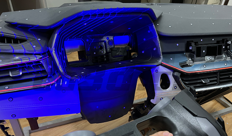 Three-dimensional inspection of automobile instrument panel