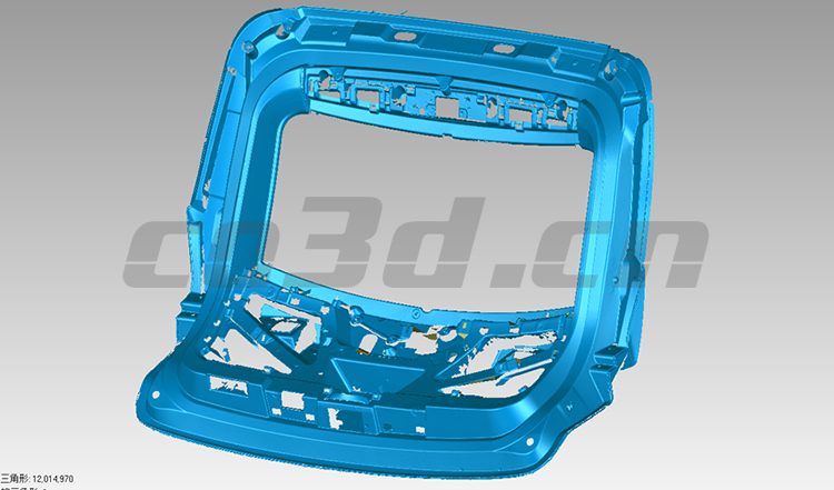 Three-dimensional inspection of automobile tailgate