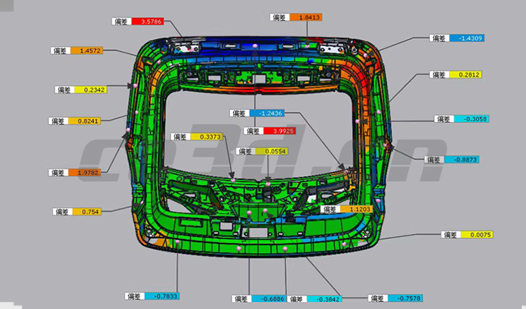 Three-dimensional inspection of automobile tailgate