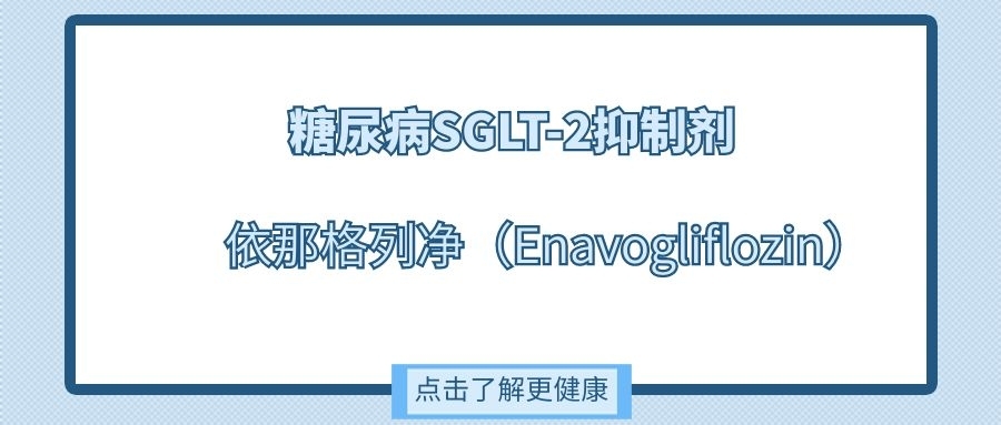 糖尿病SGLT-2抑制剂类药物再添新成员-依那格列净（Enavogliflozin）