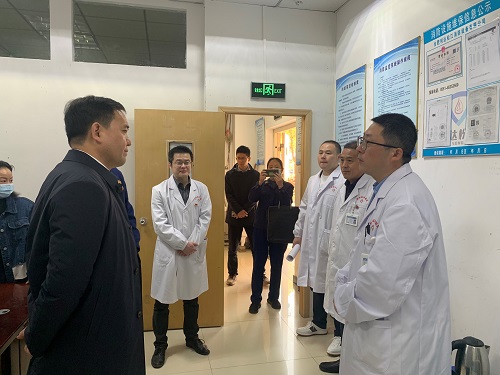 县领导带队来到长丰县中医院督查 安全生产工作
