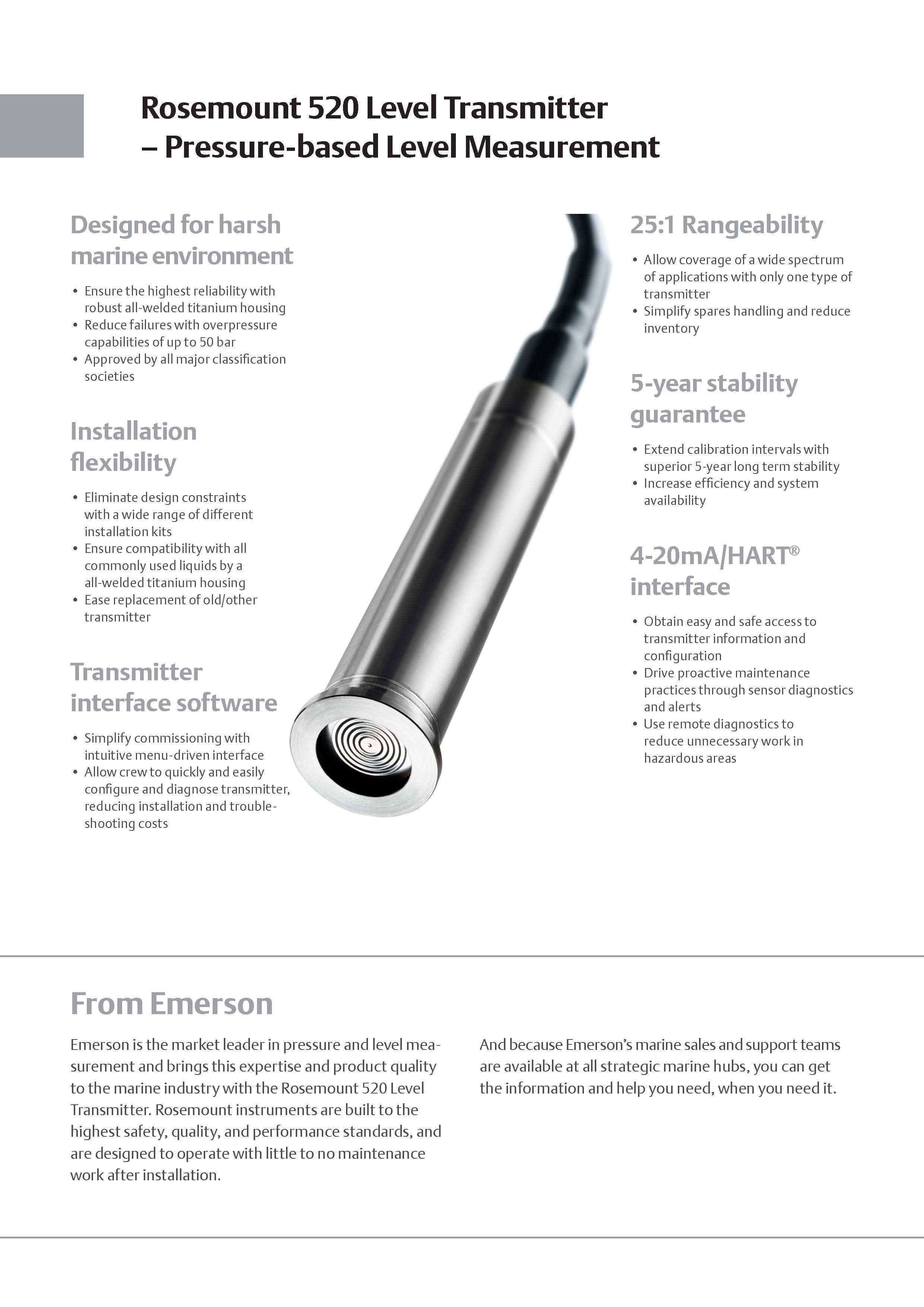 Rosemount 520 Level Transmitter