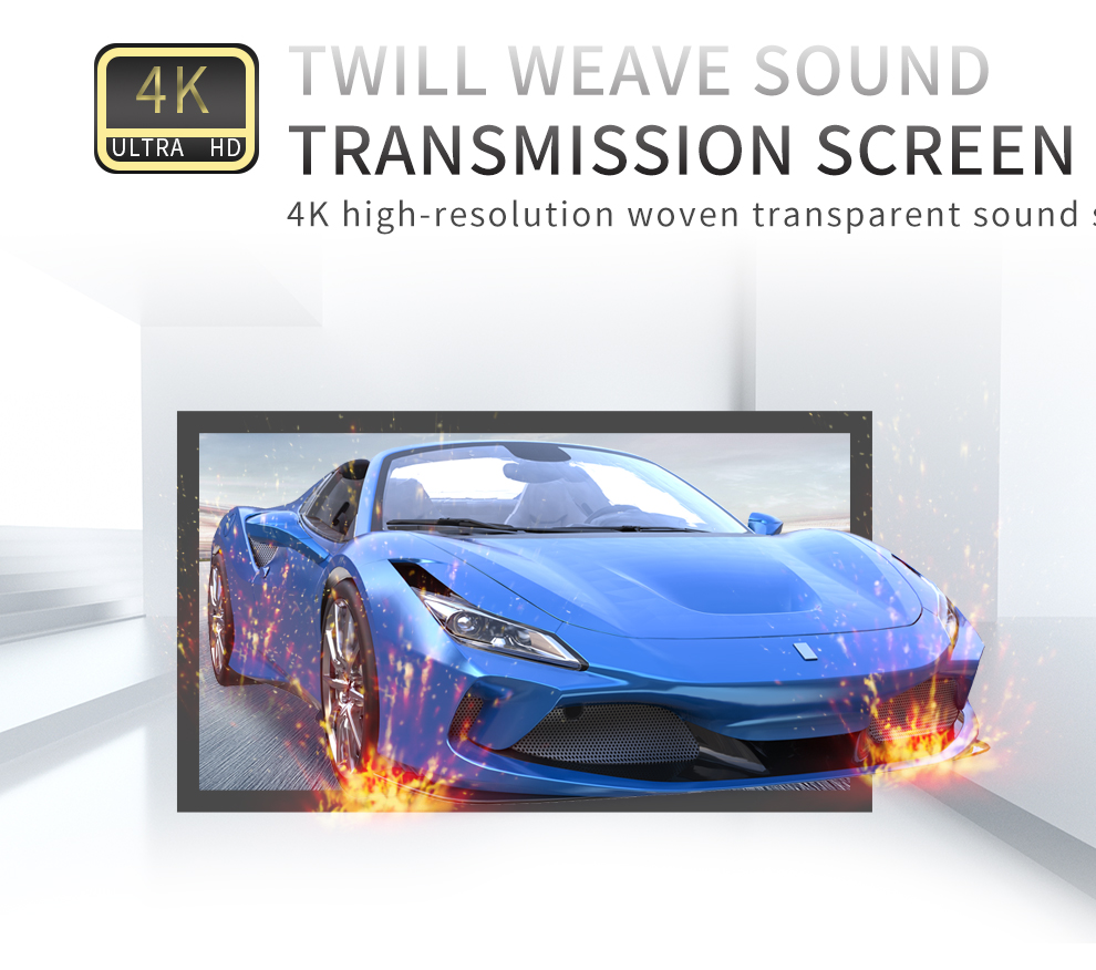 4K woven transparent sound screen