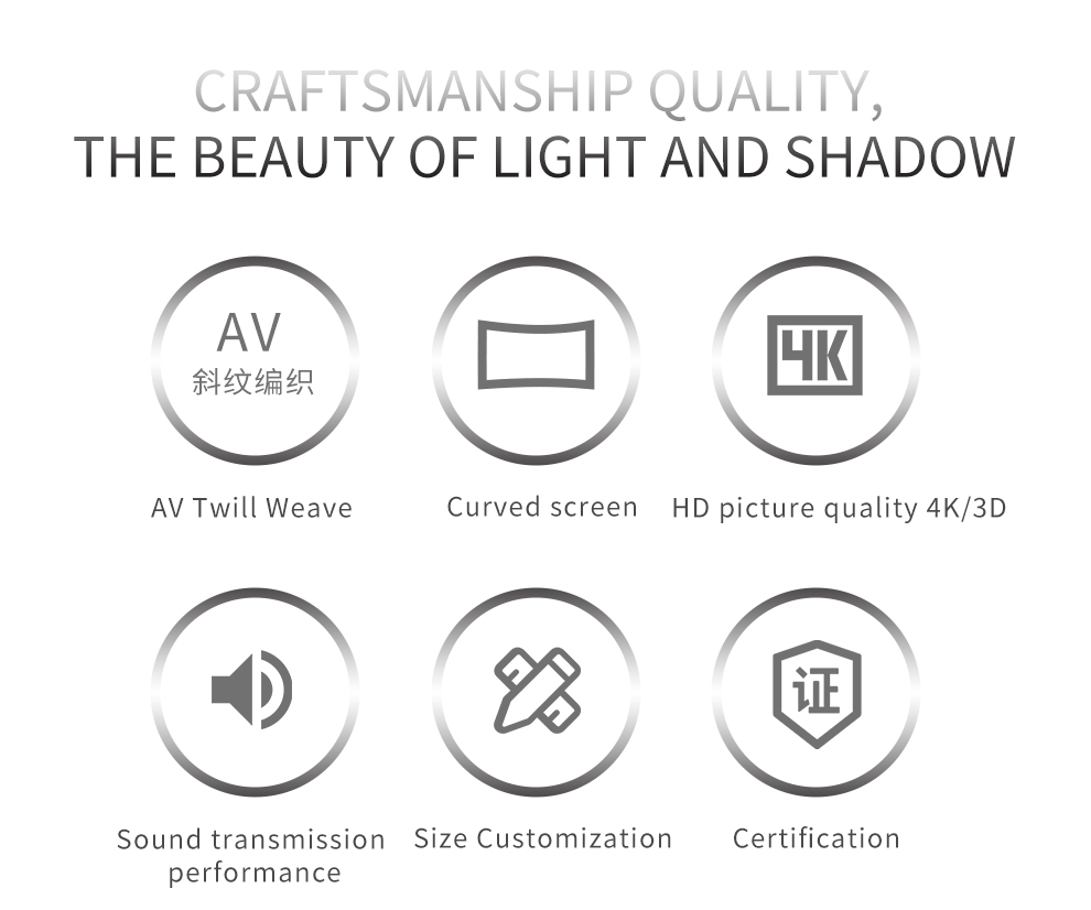 弧形4K编织透声幕