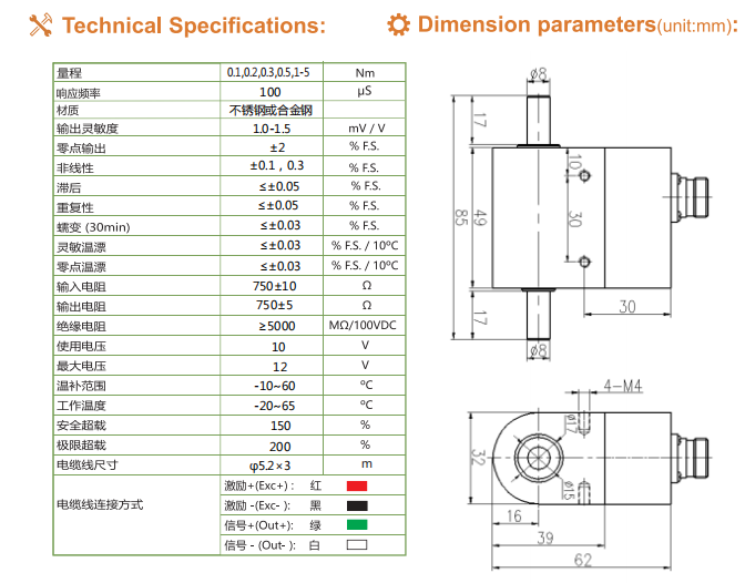 TR1050E系列動(dòng)態(tài)扭矩傳感器