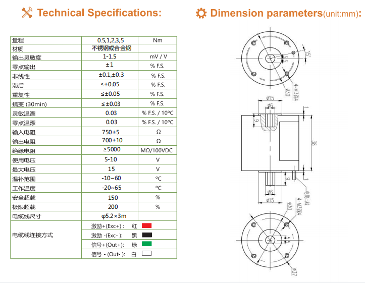 TR1050T系列动态扭矩传感器