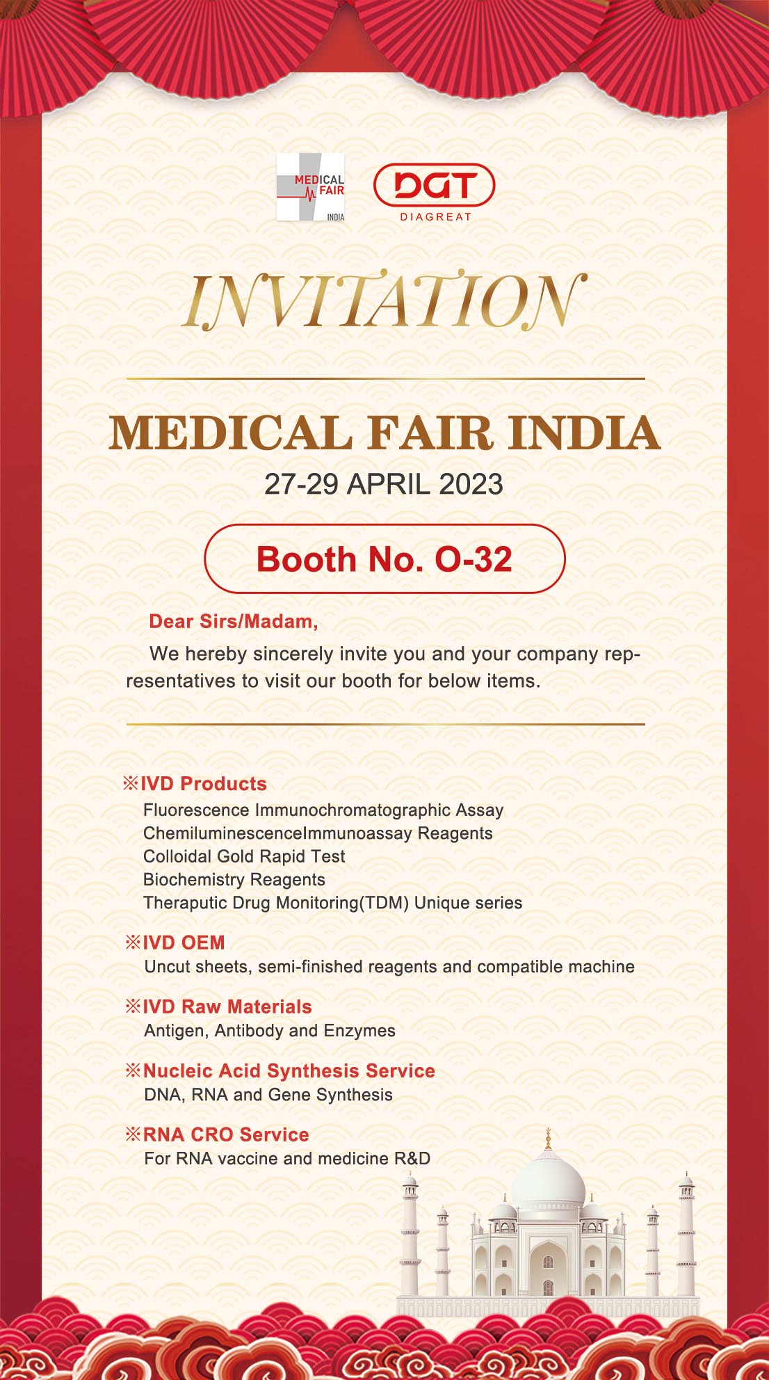 INVITATION | MEDICAL FAIR INDIA 27-29 APRIL 2023 Booth No.0-32