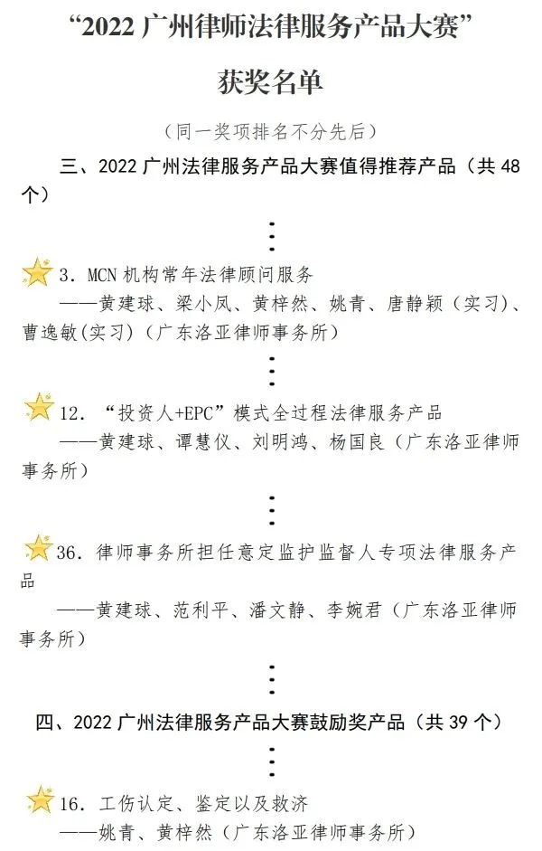 喜讯｜祝贺本所多个产品荣获“2022广州律师法律服务产品大赛”奖项！