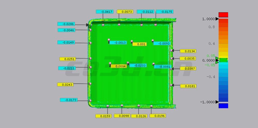 3D scanning of refrigerator drawers