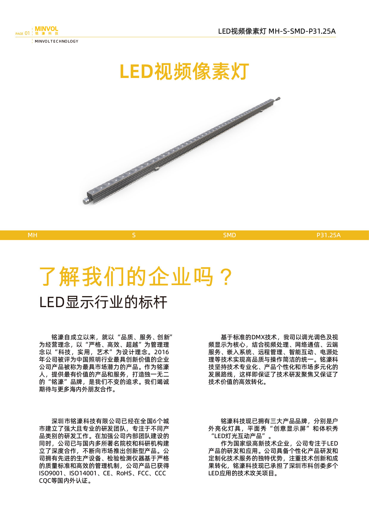 LED视频像素灯 MH-S-SMD-P31.25A