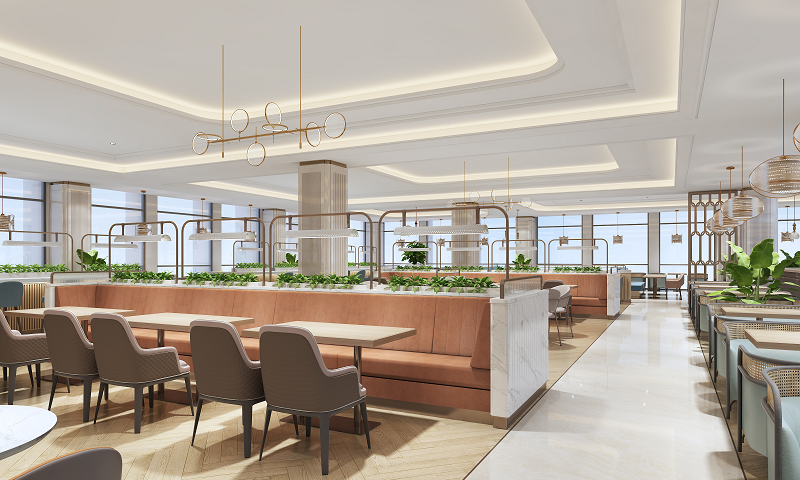 “聚光为谷，简约通达”，500强企业员工餐厅设计空间美学