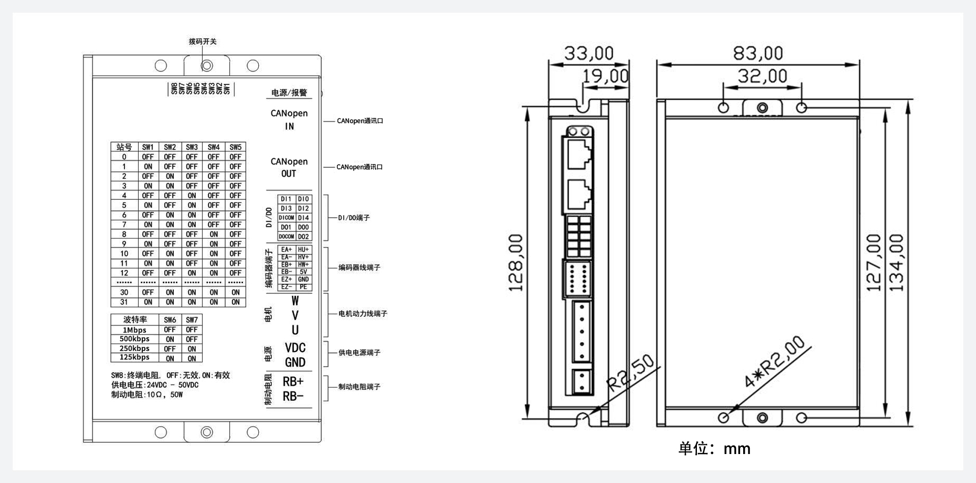 DS-C_100/200/400低压直流伺服驱动器