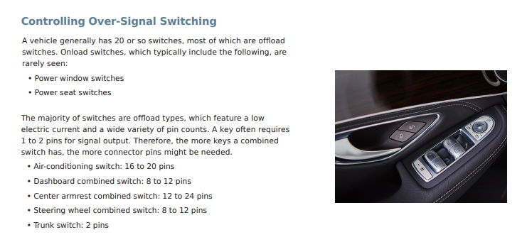 Molex Automotive Switch Connectors