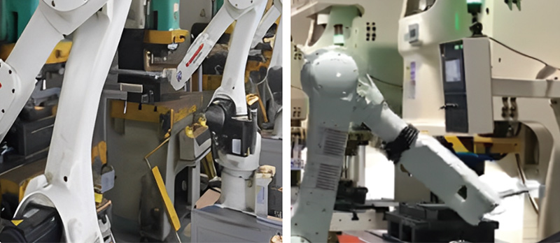 Six axis robot metal stamping line, so that production more flexible