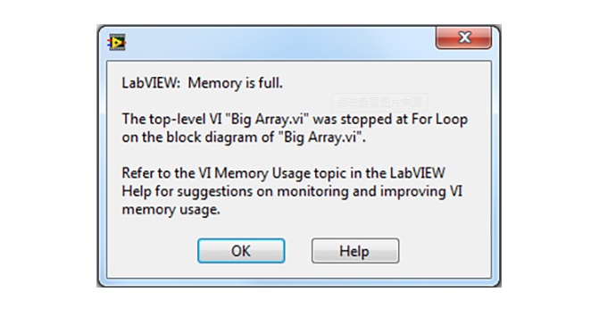 Labview报内存不足的错误