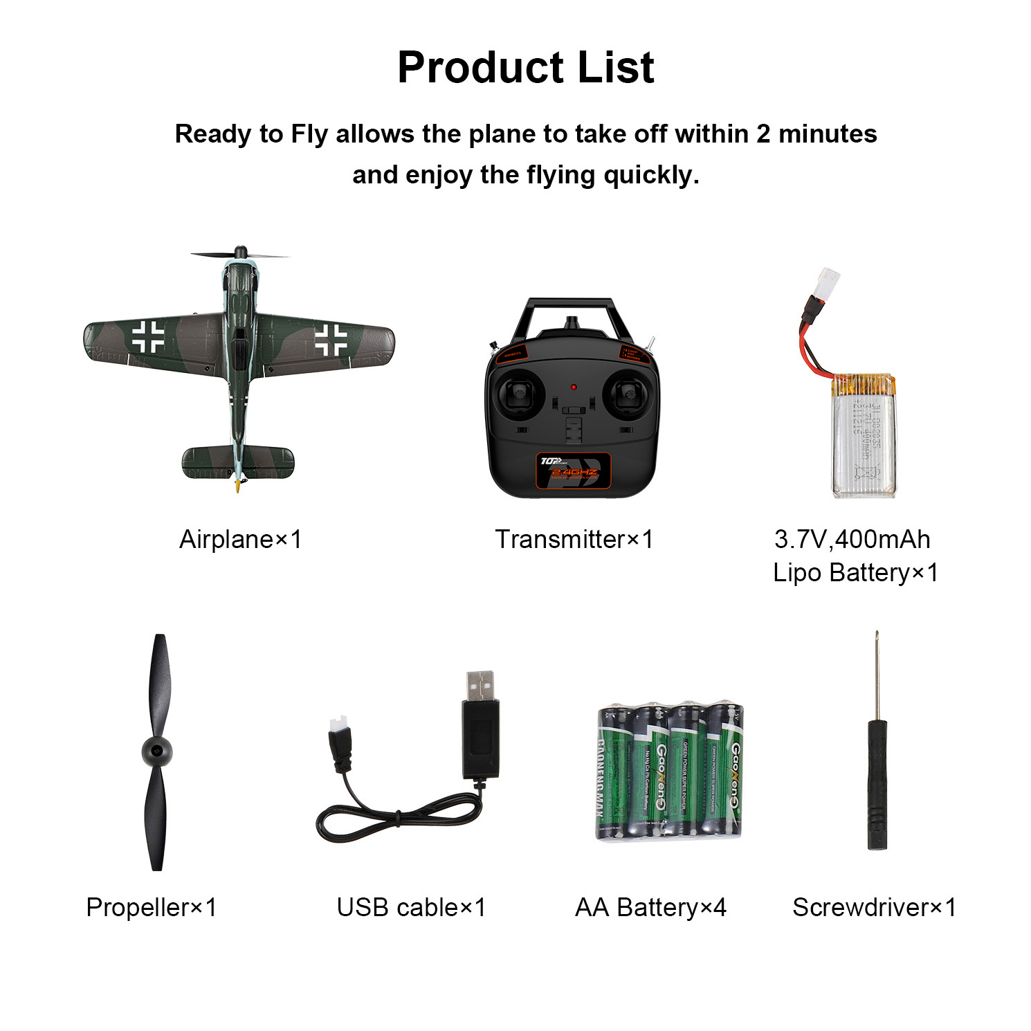 TOP RC HOBBY 402MM MINI FW190