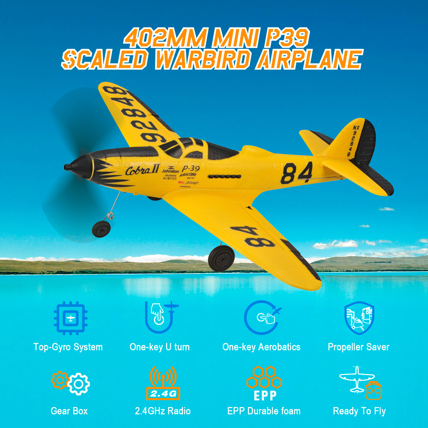 TOP RC HOBBY 402MM MINI P39