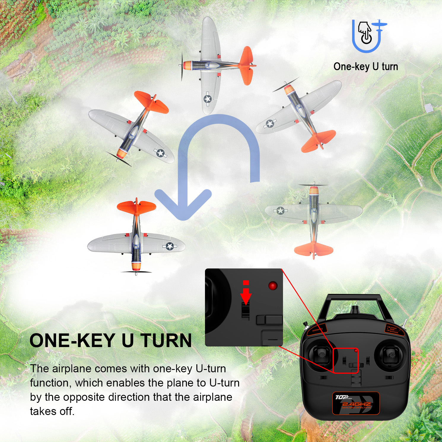 TOP RC HOBBY 402MM MINI P47