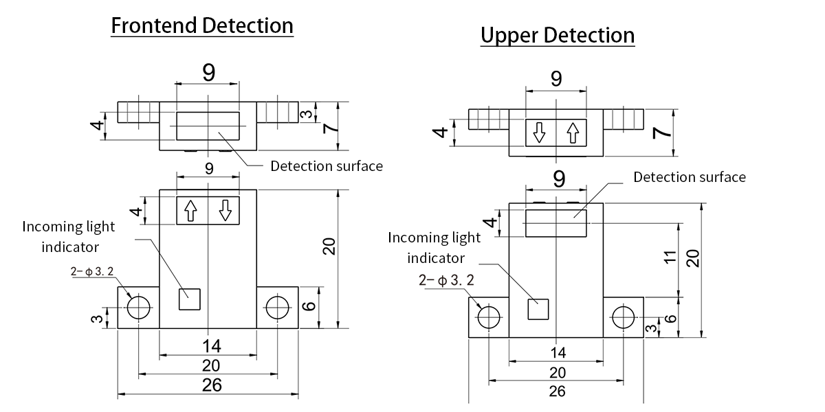 Flat photoelectric sensor