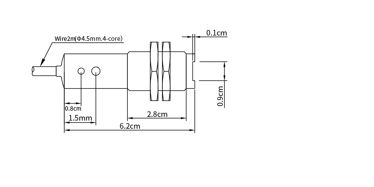 Circular M18 photoelectric sensor