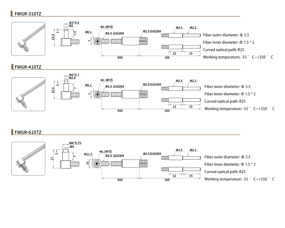 Diffuse reflection - right angle type with high temperature resistance of 350 degrees