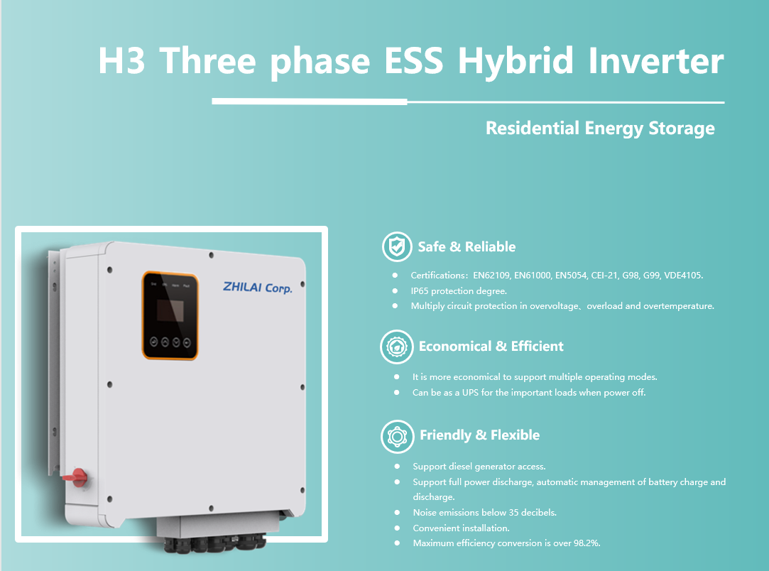 H3 Three phase ESS Hybrid Inverter