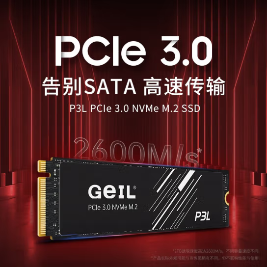 金邦P3L NVME M.2固态